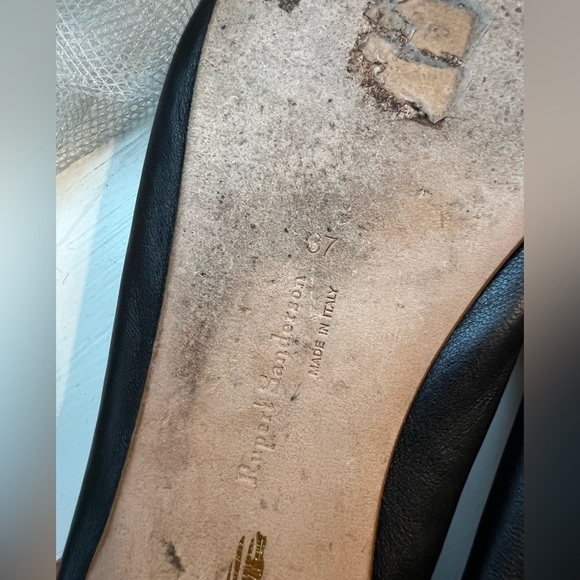 Rupert Sanderson Vedette Leather Buckle Ballet Flats 37 - Picture 8 of 8